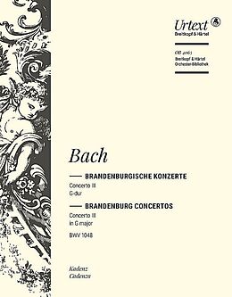 Johann Sebastian Bach Notenblätter Brandenburgisches Konzert G-Dur Nr.3 BWV1048