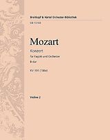 Wolfgang Amadeus Mozart Notenblätter Konzert B-Dur KV191