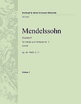 Felix Mendelssohn-Bartholdy Notenblätter Konzert d-Moll Nr.2 op.40