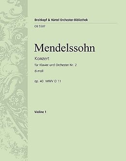 Felix Mendelssohn-Bartholdy Notenblätter Konzert d-Moll Nr.2 op.40