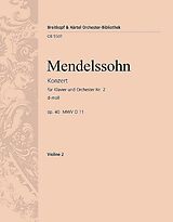 Felix Mendelssohn-Bartholdy Notenblätter Konzert d-Moll Nr.2 op.40