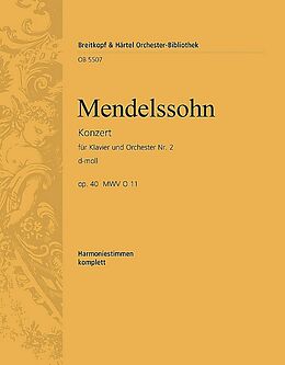 Felix Mendelssohn-Bartholdy Notenblätter Konzert d-Moll Nr.2 op.40