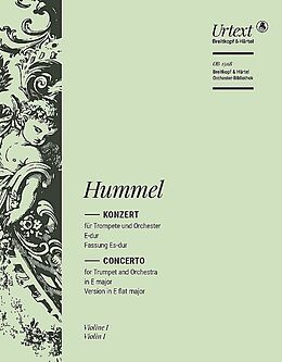 Johann Nepomuk Hummel Notenblätter Konzert E-Dur (Fassung in Es-Dur)