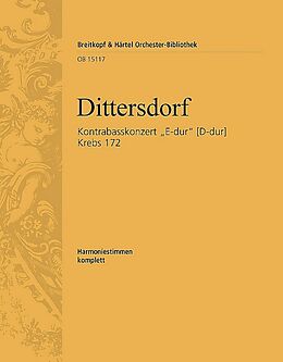 Karl Ditters von Dittersdorf Notenblätter Konzert Krebs172 (Fassungen in E-Dur und D-Dur)