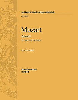 Wolfgang Amadeus Mozart Notenblätter Konzert D-Dur Nr.1 KV412 (KV386b)