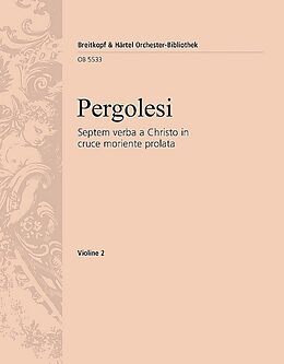 Giovanni Battista Pergolesi Notenblätter Septem verba a Christo in cruce moriente prolata
