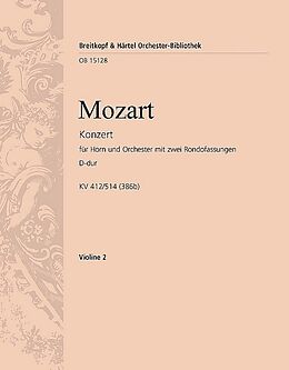 Wolfgang Amadeus Mozart Notenblätter Konzert D-Dur Nr.1 KV412 (KV514) mit 2 Rondo-Fassungen