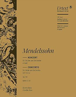 Felix Mendelssohn-Bartholdy Notenblätter Konzert e-Moll op.64 MWV014