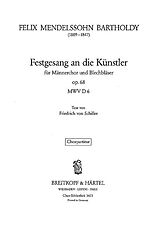 Felix Mendelssohn-Bartholdy Notenblätter Festgesang an die Künstler Op.68