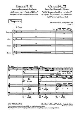 Johann Sebastian Bach Notenblätter Alles nur nach Gottes Willen - Kantate Nr.72 BWV72
