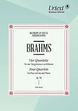 Johannes Brahms Notenblätter Vier Quartette op.92