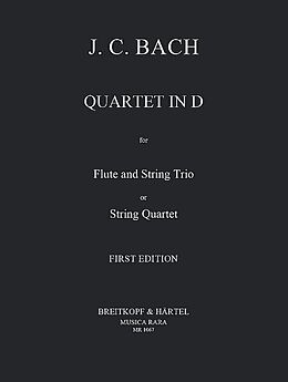 Johann Christian Bach Notenblätter Quartett D-Dur