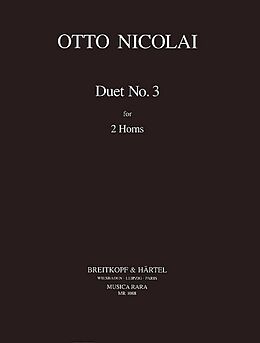 Otto Carl Ehrenfried Nicolai Notenblätter Duett Nr.3