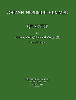 Johann Nepomuk Hummel Notenblätter Quartett Es-Dur