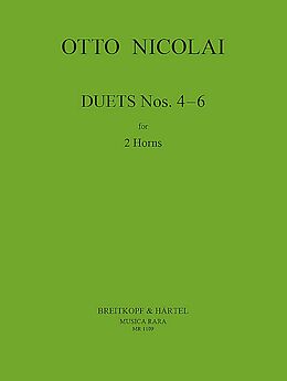 Otto Carl Ehrenfried Nicolai Notenblätter Duets vol.2 (nos.4-6)