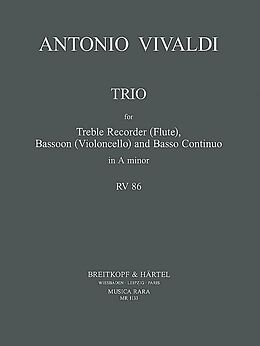 Antonio Vivaldi Notenblätter Trio a-Moll RV86