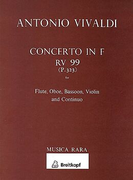 Antonio Vivaldi Notenblätter Concerto F major RV99