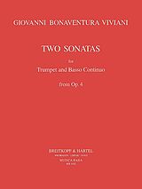 Giovanni Bonaventura Viviani Notenblätter 2 Sonaten aus op.4