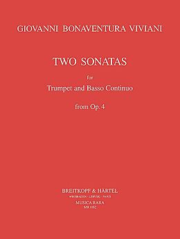 Giovanni Bonaventura Viviani Notenblätter 2 Sonaten aus op.4
