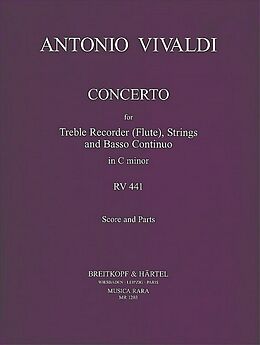 Antonio Vivaldi Notenblätter Flötenkonzert in c RV441