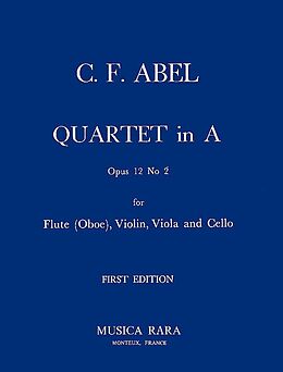 Carl Friedrich Abel Notenblätter Quartett A-Dur op.12,2