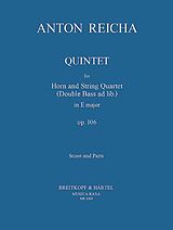 Anton (Antoine) Joseph Reicha Notenblätter Quintett E-Dur op.106