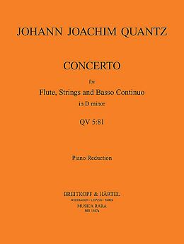 Johann Joachim Quantz Notenblätter Concerto d minor