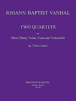 Johann Baptist (Krtitel) Vanhal Notenblätter Quartette op.7,1-2