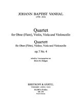 Johann Baptist (Krtitel) Vanhal Notenblätter Quartett Es-Dur op.7,4