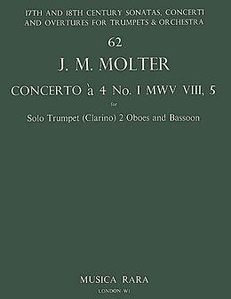 Johann Melchior Molter Notenblätter Konzert à 4 D-Dur Nr.1 MWV8,5