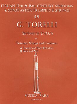 Giuseppe Torelli Notenblätter Sinfonia D-Dur G3