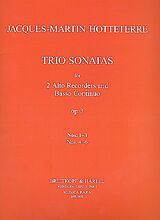 Jacques Martin Le Romain Hotteterre Notenblätter Triosonaten op.3 Band 1 (Nr.1-3)