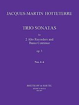 Jacques Martin Le Romain Hotteterre Notenblätter Triosonaten op.3 Band 2 (Nr.4-6)