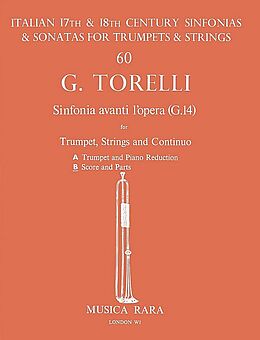 Giuseppe Torelli Notenblätter Sinfonia avanti lopera G14