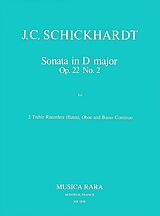 Johann Christian Schickhardt Notenblätter Sonata D major op.22,2