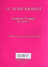 Johann Christian Schickhardt Notenblätter Sonate G-Dur op.22,4
