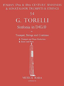 Giuseppe Torelli Notenblätter Sinfonia in D G8