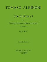 Tomaso Albinoni Notenblätter Concerto à 5 op.9,6