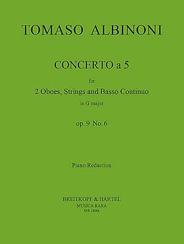 Tomaso Albinoni Notenblätter Concerto à 5 op.9,6