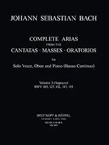 Johann Sebastian Bach Notenblätter Complete Arias vol.3