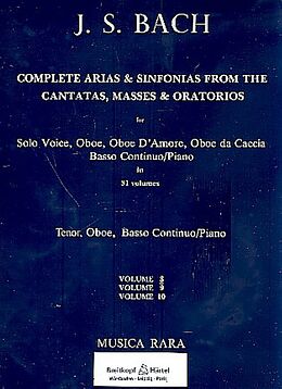 Johann Sebastian Bach Notenblätter Complete Arias and Sinfonias vol.8