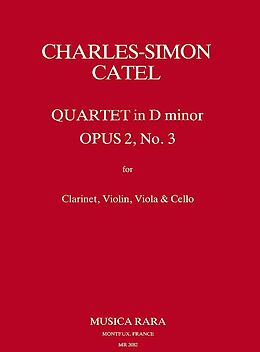 Charles Simon Catel Notenblätter Quartet in d minor op.2,3