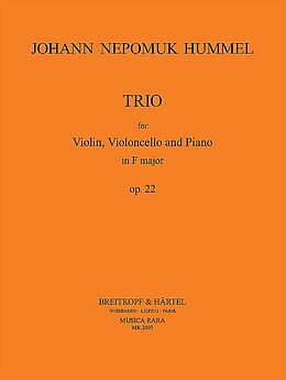Johann Nepomuk Hummel Notenblätter Trio F-Dur op.22