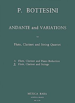 P. Bottesini Notenblätter Andante and Variations