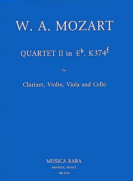 Wolfgang Amadeus Mozart Notenblätter Quartett Es-Dur Nr.2 KV374f