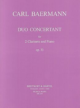 Carl Baermann Notenblätter Duo concertant op.33