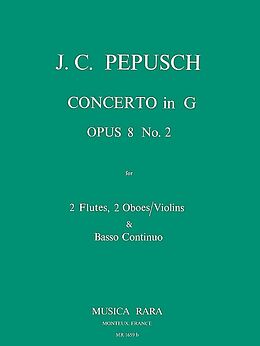 Johann Christoph Pepusch Notenblätter Konzert G-Dur op.8,2