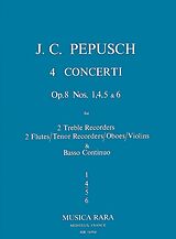 Johann Christoph Pepusch Notenblätter Concerto F-Dur op.8,4 für