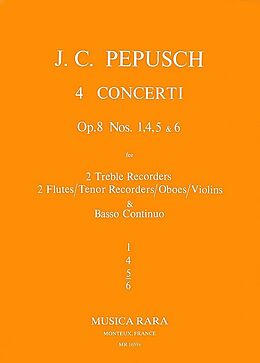 Johann Christoph Pepusch Notenblätter Concerto C-Dur op.8,5 für