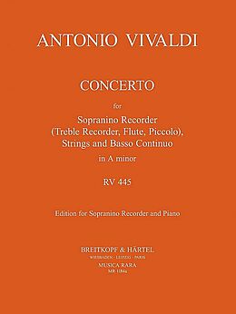 Antonio Vivaldi Notenblätter Konzert a-Moll RV445